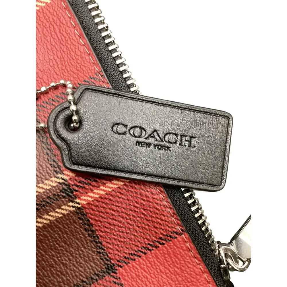 NWT Coach Purse Women One Size CC939 Plaid Gallery Tote With Tartan Plaid Red